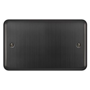 Click Scolmore - Click Deco Plus 2 Gang Blank Plate Matt Bronze (DPBZ061)