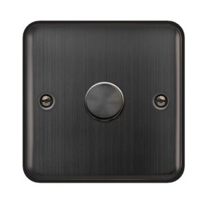 Click Scolmore - Click Deco Plus 1 Gang 2 Way 100W Dimmer Switch Matt Bronze (DPBZ161)