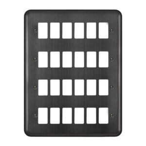 Click Deco Plus 24 Gang GridPro Front Plate Matt Bronze