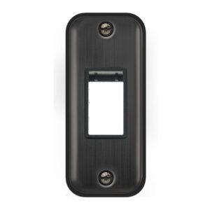Click Scolmore - Click Deco Plus 1 Gang Minigrid Unfurnished Architrave Plate 1 Aperture Matt Bronze Black Insert (DPBZ471BK)