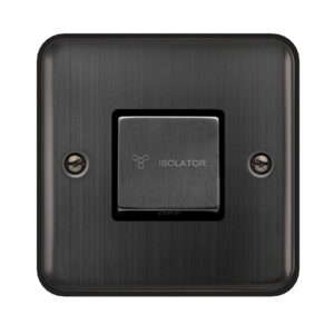 Click Scolmore - Click Deco Plus 10A Ingot 3 Pole Fan Isolation Plate Switch (DPBZ520BK)