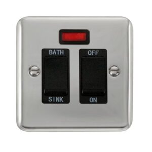 Click Scolmore - Click Deco Plus 20A Dp Sink/Bath Switch With Neon (DPCH024BK)