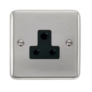 Click Scolmore - Click Deco Plus 5A Round Pin Socket (DPCH038BK)