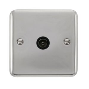 Click Scolmore - Click Deco Plus Single Coaxial Outlet (DPCH065BK)