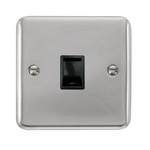 Click Scolmore - Click Deco Plus Single Rj11 (Irish/Us) Outlet (DPCH115BK)