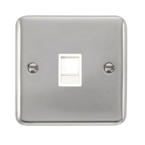 Click Scolmore - Click Deco Plus Single Rj11 (Irish/Us) Outlet (DPCH115WH)