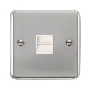 Click Scolmore - Click Deco Plus Single Telephone Outlet Master (DPCH120WH)