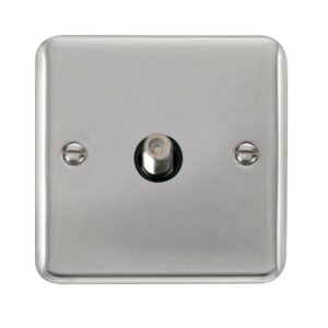 Click Scolmore - Click Deco Plus Non-Isolated Single Satellite Outlet (DPCH156BK)