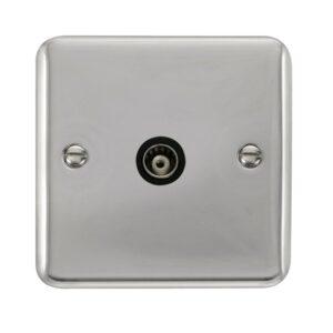 Click Scolmore - Click Deco Plus Single Isolated Coaxial Outlet (DPCH158BK)
