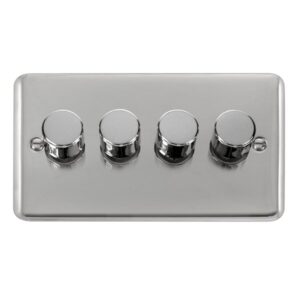 Click Scolmore - Click Deco Plus Dpch 4Gang 2Way 75W Led Dimmer Switch (DPCH164)