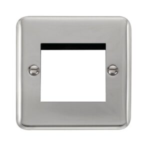 Click Scolmore - Click Deco Plus 1 Gang New Media Unfurnished Plate 2 Apertures (DPCH311)