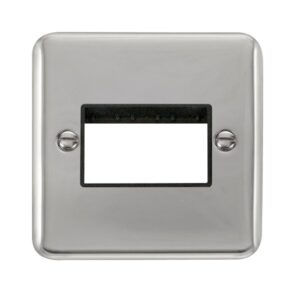 Click Scolmore - Click Deco Plus 1 Gang Minigrid Unfurnished Plate 3 Apertures (DPCH403BK)