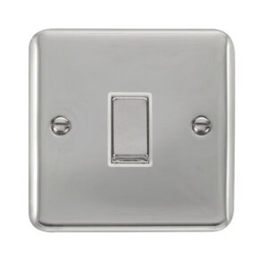 Click Scolmore - Click Deco Plus 10Ax Ingot 1 Gang 2 Way Plate Switch (DPCH411WH)