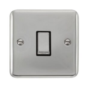 Click Scolmore - Click Deco Plus 10Ax Ingot 1 Gang Intermediate Plate Switch (DPCH425BK)