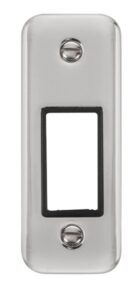 Click Scolmore - Click Deco Plus 1 Gang Minigrid Unfurnished Architrave Plate 1 Aperture (DPCH471BK)