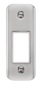 Click Scolmore - Click Deco Plus 1 Gang Minigrid Unfurnished Architrave Plate 1 Aperture (DPCH471WH)