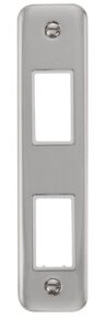 Click Scolmore - Click Deco Plus 2 Gang Minigrid Unfurnished Architrave Plate 2 Apertures (DPCH472WH)