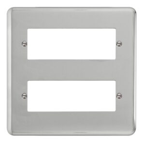Click Scolmore - Click Deco Plus 2 Tier Minigrid Unfurnished Plate 12 Apertures (DPCH512)
