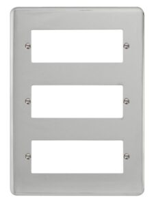 Click Scolmore - Click Deco Plus 3 Tier Minigrid Unfurnished Plate 18 Apertures (DPCH518)