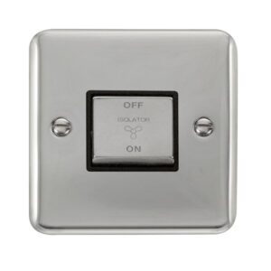 Click Scolmore - Click Deco Plus 10A Ingot 3 Pole Fan Isolation Plate Switch (DPCH520BK)