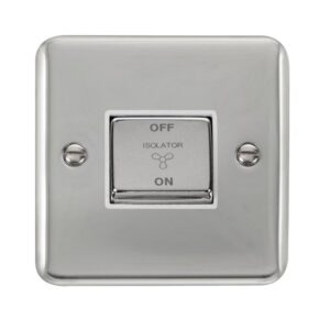 Click Scolmore - Click Deco Plus 10A Ingot 3 Pole Fan Isolation Plate Switch (DPCH520WH)