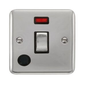 Click Scolmore - Click Deco Plus 20A Ingot Dp Switch With Neon (DPCH523BK)