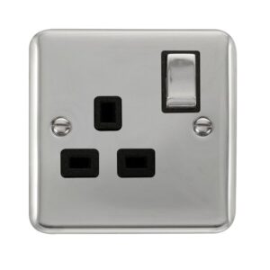 Click Scolmore - Click Deco Plus 13A Ingot 1 Gang Dp Switched Socket (DPCH535BK)