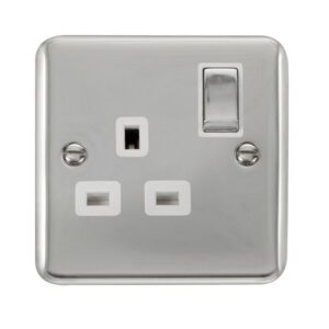 Click Scolmore - Click Deco Plus 13A Ingot 1 Gang Dp Switched Socket (DPCH535WH)