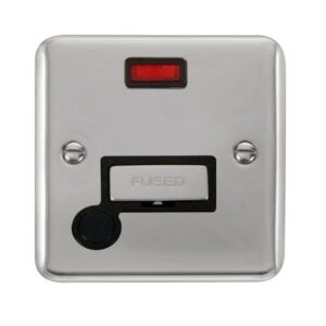 Click Scolmore - Click Deco Plus 13A Ingot Fused Connection Unit With Neon (DPCH553BK)