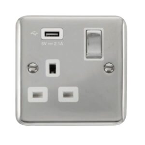 Click Scolmore - Click Deco Plus 1G Skt Usb 2.1A Dp (DPCH571UWH)