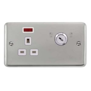 Click Scolmore - Click Deco Plus 13A 1G Dp Lockable Skt Neon Deco+ Ch Wh (DPCH655WH)
