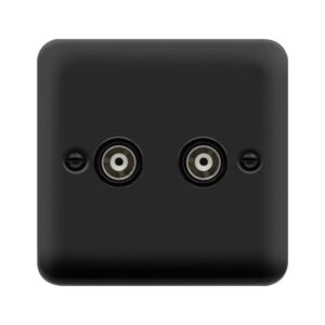 Click Scolmore - Click Deco Plus Iso Coax Skt Twin Mb (DPMB159BK)