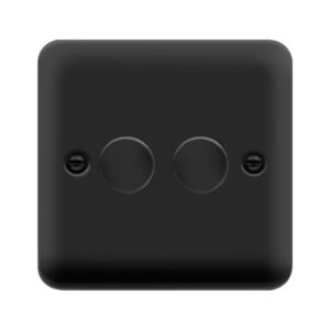 Click Scolmore - Click Deco Plus 2Gang 2Way 0-100W Led Dimmer Switch Mb (DPMB162)
