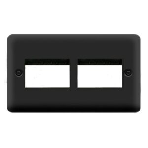 Click Scolmore - Click Deco Plus 1G Mg 3+3 Plate Mb (DPMB406BK)