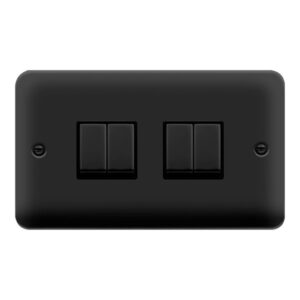 Click Scolmore - Click Deco Plus 10A 4G 2Way Switch Mb (DPMB414BK)