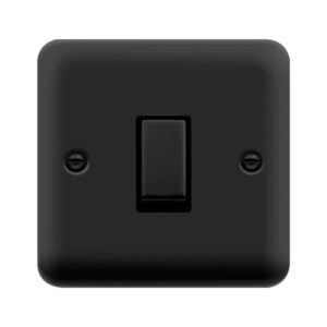 Click Scolmore - Click Deco Plus 10Ax 1G Inter Switch Mb (DPMB425BK)
