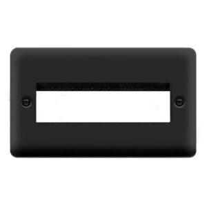 Click Scolmore - Click Deco Plus 1G Mg 6 Ap Plate Mb (DPMB426BK)