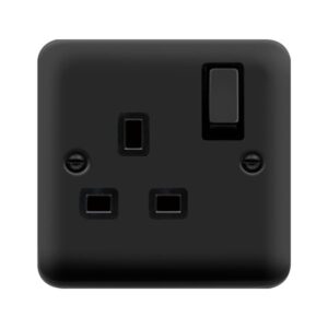 Click Scolmore - Click Deco Plus 1G 13A Dp Switch Skt Mb (DPMB535BK)