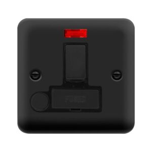 Click Scolmore - Click Deco Plus 13A Fcu Switch & Fo N Mb (DPMB552BK)