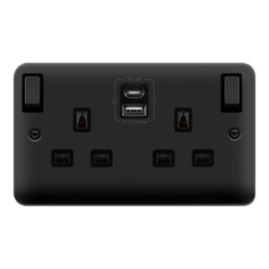 Click Scolmore - Click Deco Plus 2G A&C Usb Skt Mb (DPMB586BK)