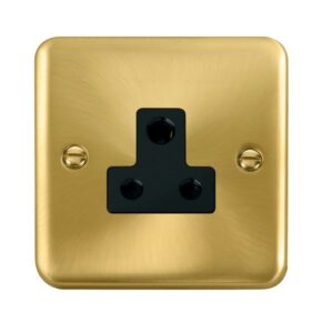 Click Scolmore - Click Deco Plus 5A Round Pin Socket (DPSB038BK)