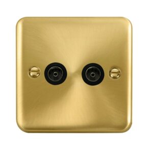 Click Scolmore - Click Deco Plus Twin Coaxial Outlet (DPSB066BK)