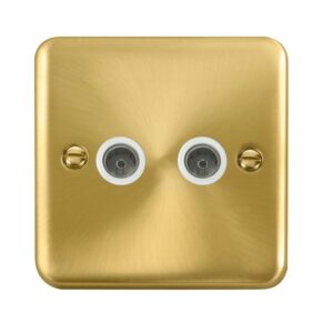 Click Scolmore - Click Deco Plus Twin Coaxial Outlet (DPSB066WH)