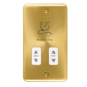 Click Scolmore - Click Deco Plus 115/230V Dual Voltage Shaver Socket (DPSB100WH)