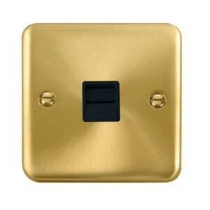 Click Scolmore - Click Deco Plus Single Telephone Outlet Secondary (DPSB125BK)