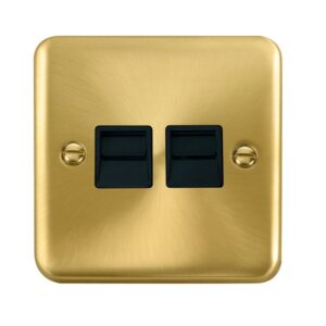 Click Scolmore - Click Deco Plus Twin Telephone Outlet Secondary (DPSB126BK)