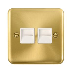Click Scolmore - Click Deco Plus Twin Telephone Outlet Secondary (DPSB126WH)