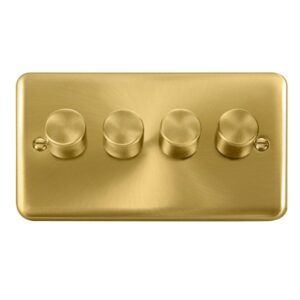 Click Scolmore - Click Deco Plus 4 Gang 2 Way 400Va Dimmer Switch (DPSB154)
