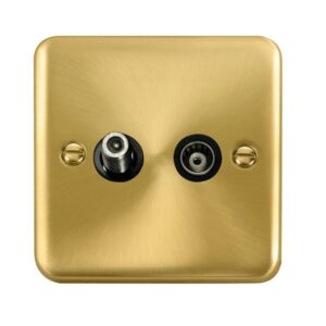 Click Scolmore - Click Deco Plus Isolated Satellite & Isolated Coaxial Outlet (DPSB157BK)
