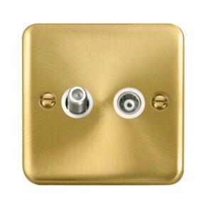 Click Scolmore - Click Deco Plus Isolated Satellite & Isolated Coaxial Outlet (DPSB157WH)